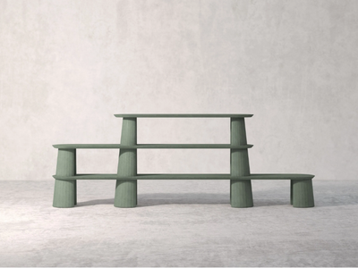 FUSTO BOOKSHELF I - Freestanding concrete bookcase _ Forma&Cemento