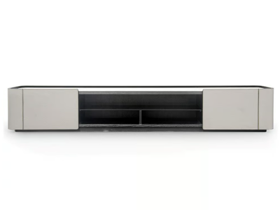 DOWNTOWN - Leather TV cabinet with doors _ formitalia luxury group