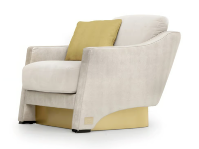 MUZIO - Upholstered velvet armchair with armrests _ formitalia luxury group