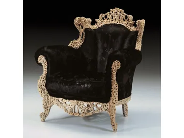 REGINA - Upholstered velvet armchair with armrests _ formitalia luxury group