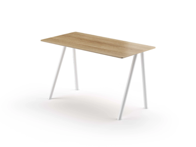LINK COMPAS DESK - Rectangular oak writing desk _ Fornasarig