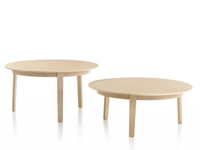 WOLFGANG - Round oak coffee table _ Fornasarig