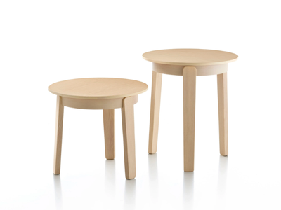 WOLFGANG - Round oak coffee table _ Fornasarig