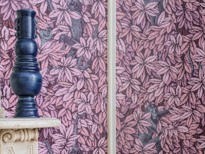 FOGLIE E SCIMMIE - Wallpaper _ Fornasetti
