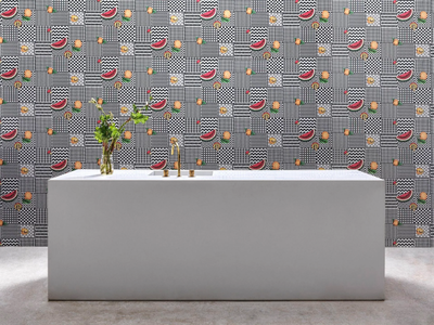 FRUTTA E GEOMETRICO - Wallpaper _ Fornasetti
