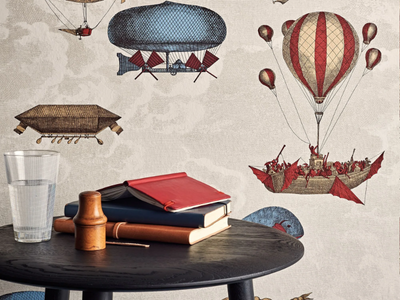 MACCHINE VOLANTI - Wallpaper _ Fornasetti
