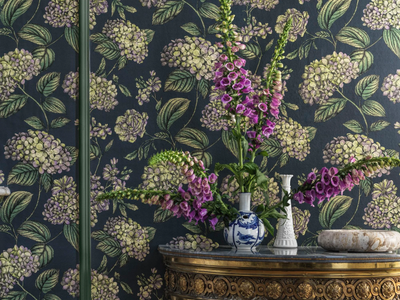 RAMO DI ORTENSIA - Wallpaper _ Fornasetti