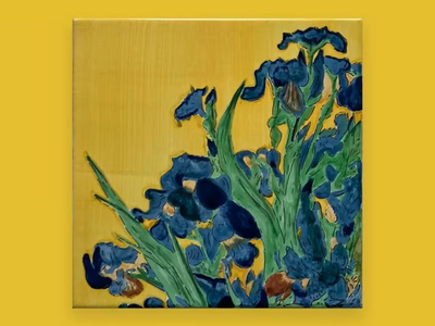 IRISES - Handmade faïence wall tiles _ FRANCESCO DE MAIO