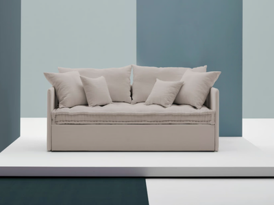 BEACH - Sectional fabric sofa bed with removable cover _ Frauflex