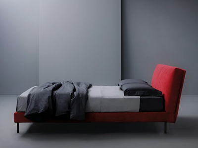 CANDY - Bed with removable cover with upholstered headboard _ Frauflex