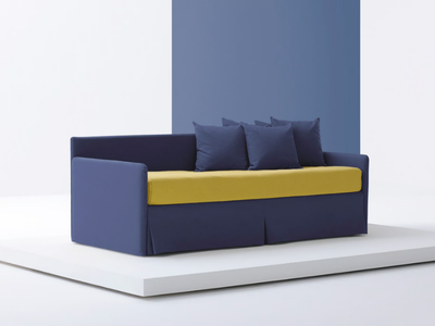 DERBY - Sectional fabric sofa bed with removable cover _ Frauflex