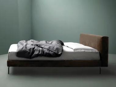 GRACE - Bed with removable cover with upholstered headboard _ Frauflex