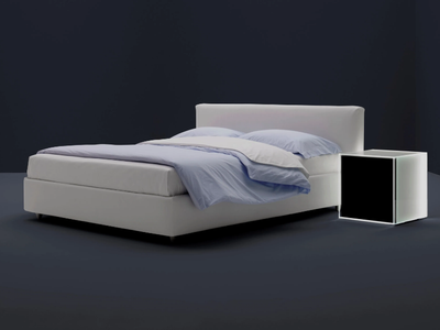 LEA - Double bed with upholstered headboard _ Frauflex