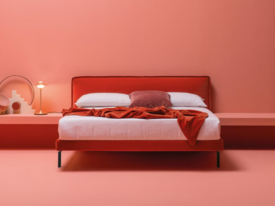 TERRY - Bed with removable cover with upholstered headboard _ Frauflex