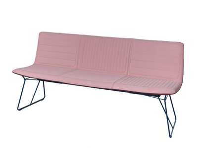 AMELIE - Fabric bench with back _ Freifrau