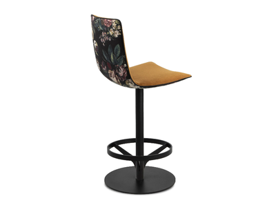 AMELIE KITCHEN CHAIR - Swivel fabric kitchen stool with back _ Freifrau