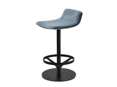 AMELIE KITCHENSTOOL LOW - Swivel fabric kitchen stool with back _ Freifrau