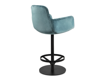 LEYA KITCHEN ARMCHAIR HIGH - Swivel fabric kitchen stool with armrests _ Freifrau