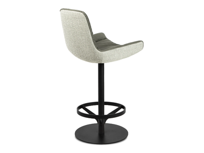 LEYA KITCHEN ARMCHAIR LOW - Swivel fabric kitchen stool with armrests _ Freifrau