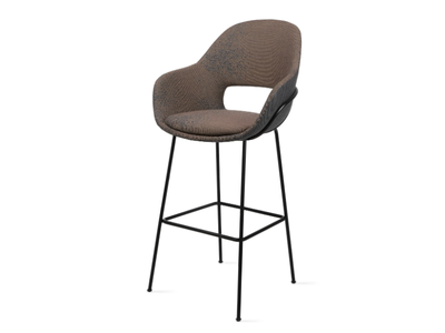THEIA BAR ARMCHAIR HIGH - Upholstered fabric barstool with armrests _ Freifrau