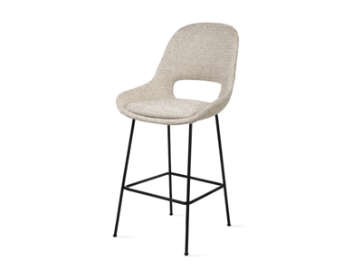 THEIA COUNTER ARMCHAIR LOW - High upholstered fabric stool with armrests _ Freifrau