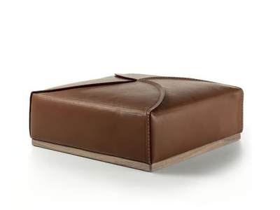 HELIX - Leather pouf _ Frigerio