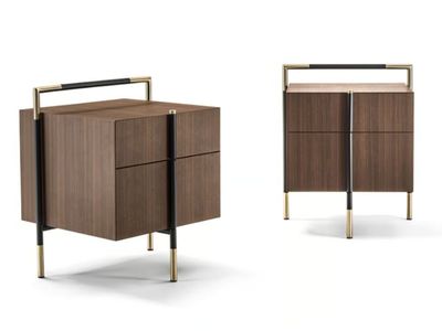 KEVIN - Wood veneer bedside table with drawers _ Frigerio
