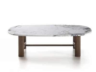 MOCKI - Oval marble coffee table _ Frigerio