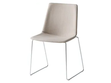 AKAMI IS - Sled base upholstered chair _ GABER