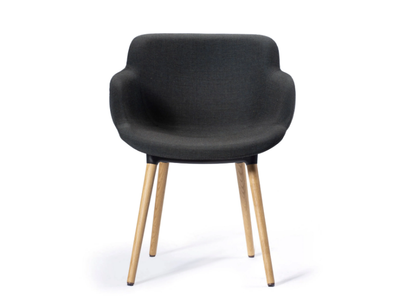 CHOPPY SLEEK BL/BP - Upholstered chair with armrests _ GABER
