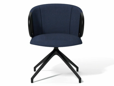 CUCARACHA SLIM U - Swivel trestle-based fabric chair _ GABER