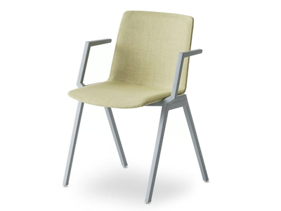 JUBEL IIVB - Stackable upholstered chair with armrests _ GABER