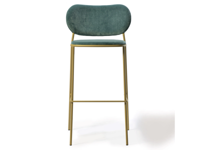 NUTA LIGHT - High upholstered stool with back _ GABER