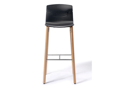 SLOT FILL BL - High technopolymer stool with footrest _ GABER