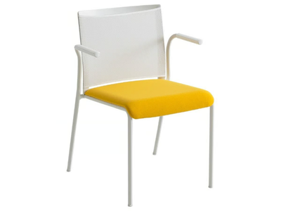 TECKEL B - Mesh chair with armrests _ GABER