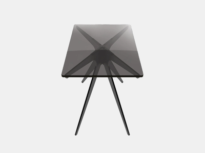DEAN - Rectangular glass and steel high side table _ GABRIEL SCOTT