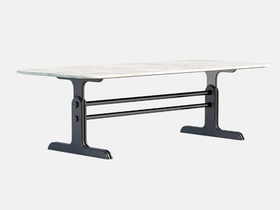 TRESTLE - Rectangular marble table _ GABRIEL SCOTT