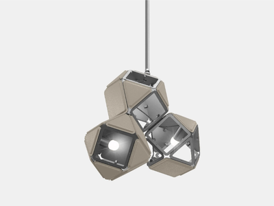 WELLES TRIPLE - LED vegan leather pendant lamp _ GABRIEL SCOTT