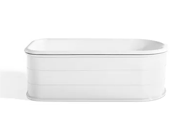 CROSBY - Asymmetric freestanding cast iron bathtub _ Gaia Mobili