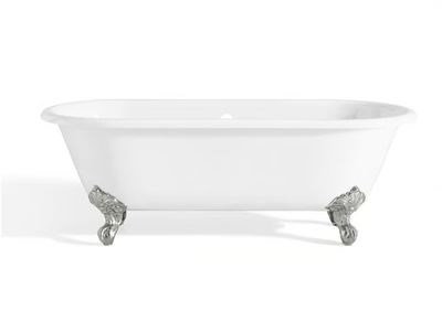 DUAL - Oval cast iron bathtub on legs _ Gaia Mobili