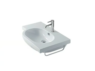 M2 - 75 CM SX - Wall-mounted ceramic washbasin _ GALASSIA
