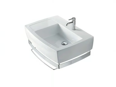 SA.02 70 DX - Rectangular ceramic washbasin with towel rail _ GALASSIA