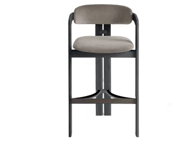 0419 - High solid wood stool with back _ Gallotti&Radice
