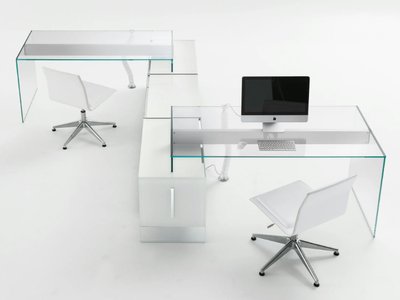 AIR DESK 1 - Corner crystal writing desk _ Gallotti&Radice