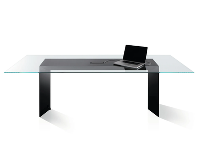 DOLM - Wood and glass office desk / table _ Gallotti&Radice