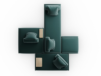 LILAS MOSAÏQUE - Modular fabric sofa _ Gallotti&Radice
