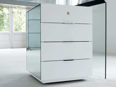 PRESIDENT - Beech office drawer unit with castors _ Gallotti&Radice
