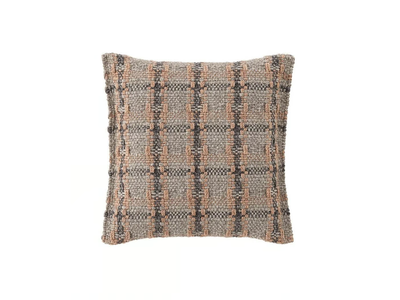 GARDEN LAYERS TERRACOTTA - Contemporary style check outdoor synthetic fibre floor cushion _ GAN