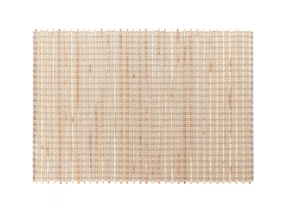 GOZ - Rectangular wool and teak rug _ GAN