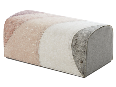 NUANCES BURGUNDY - Upholstered rectangular pouf _ GAN